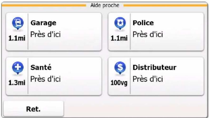 TAKARA IGO amigo - Recherche des services d'assistance voisins depuis la rubrique « Où suis-je ? » - 3