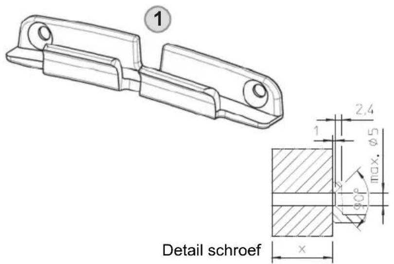 DOMETIC Saneo CLP - Aanbrengen van de wandhouder - 1
