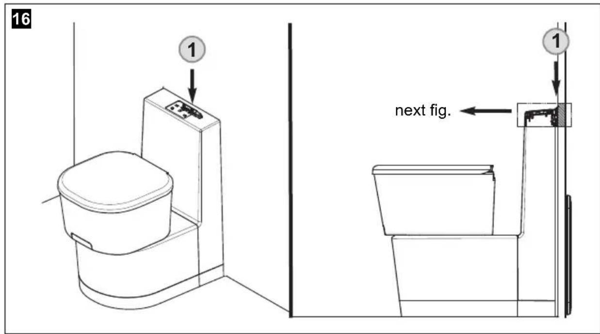 DOMETIC Saneo CLP - Attaching the toilets Saneo BW, Saneo CW, Saneo BS, Saneo CS, Saneo BLP, Saneo CLP - 1