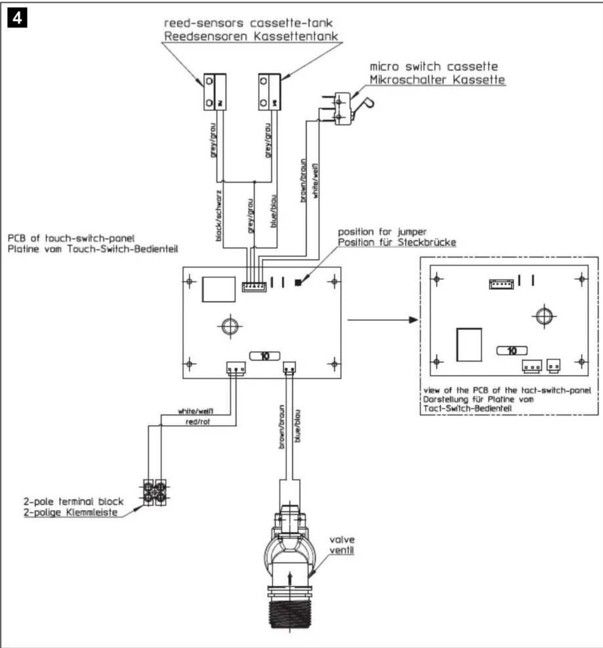 DOMETIC Saneo CLP - Circuit diagram (models with external water tank and permanent pressure pump, Australia) - 1