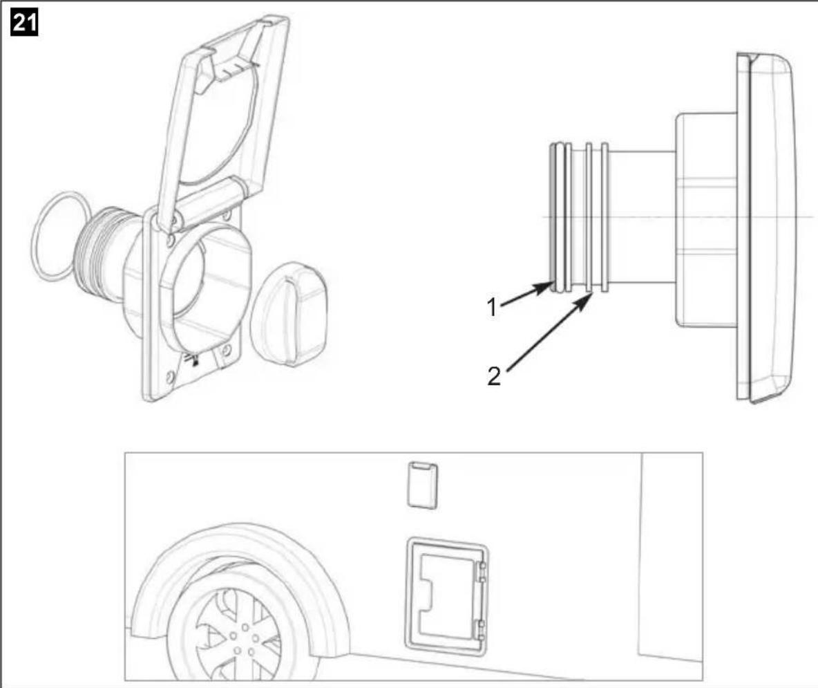 DOMETIC Saneo BW - Installing the tank flap - 1