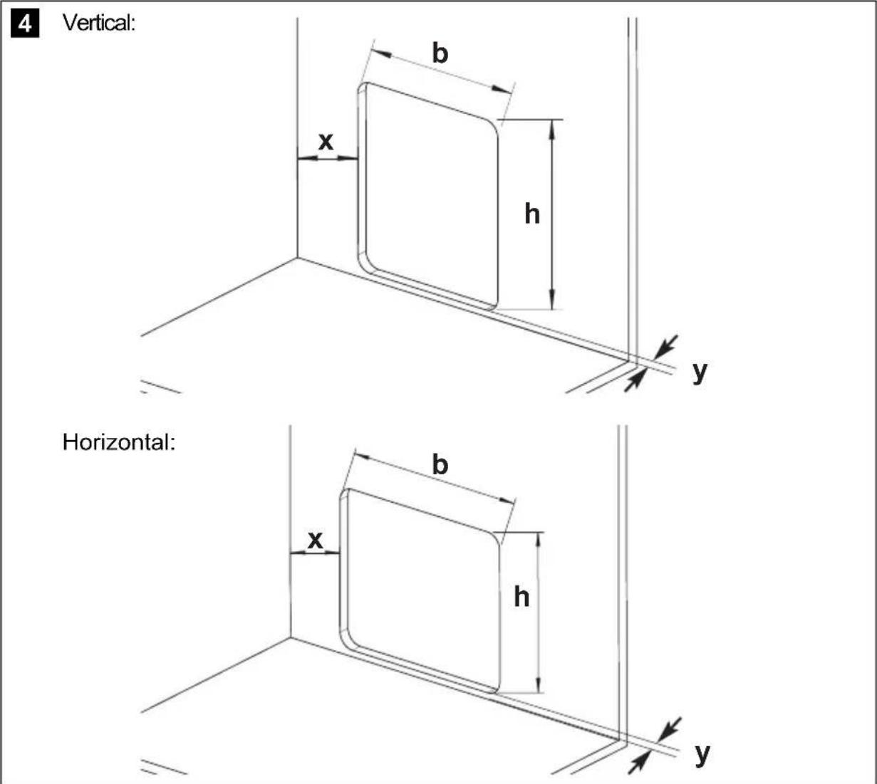 DOMETIC Saneo BW - Service door wall cutout - 1
