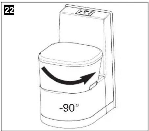 DOMETIC Saneo BLP - Positionnement du siège des toilettes - 4