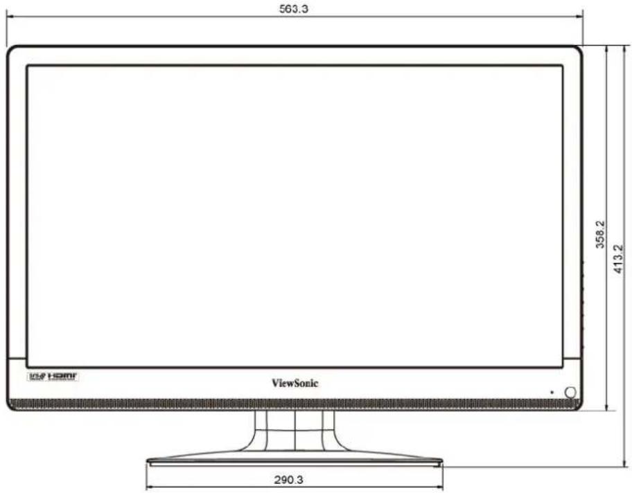 VIEWSONIC VT2205LED - VT2405LED Dimensions - 2