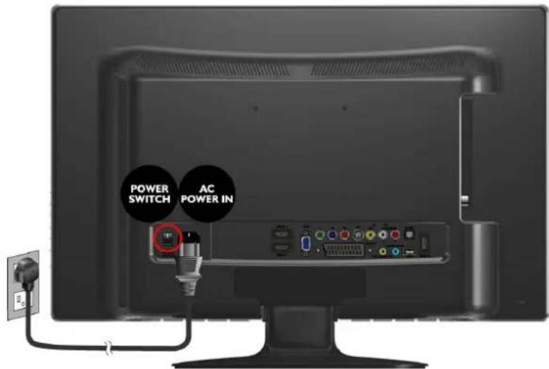 VIEWSONIC VT2205LED - Connect the power cable - 1