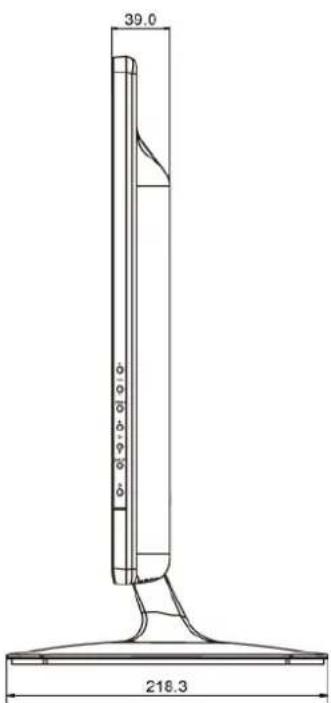 VIEWSONIC VT2205LED - VT2405LED Dimensions - 3