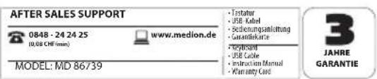 MEDION P81034 - Die Leer- / Tabulator- / Rückstell-Taste - 2