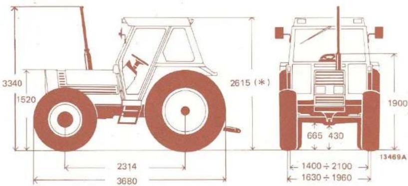 FIAT 7080 - Dimensions - modèle 80-90 DT - 1