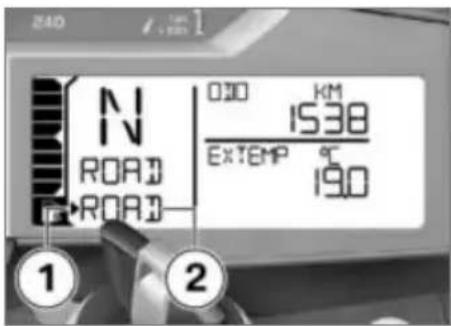 BMW R 1200 GS (2013) - Ρύθμιση τρόπου λειτουργίας οδήγησης - 2
