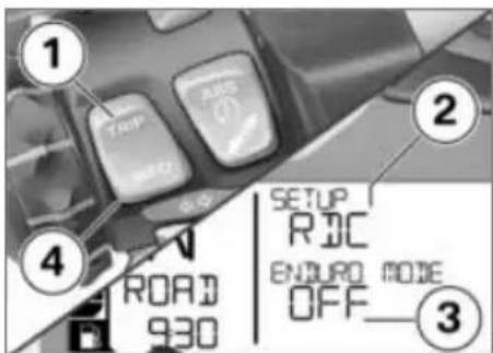 BMW R 1200 GS (2013) - Απενεργοποίηση του RDC στον τρόπο λειτουργίας εκτός δρόμου - 2