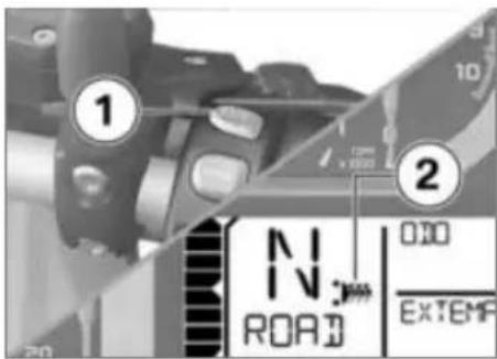 BMW R 1200 GS (2013) - Χειρισμός των θερμαινόμενων γκριπ - 1