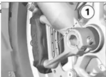 BMW R 1200 GS (2013) - 'Ελεγχος πάχους επένδυσης τριβής τακακιών φρένων μπροστά - 1