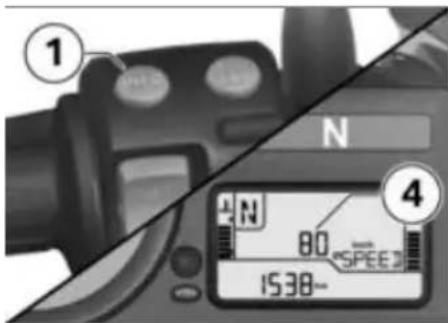 BMW R 1200 GS (2012) - Επιλογή ένδειξης - 3