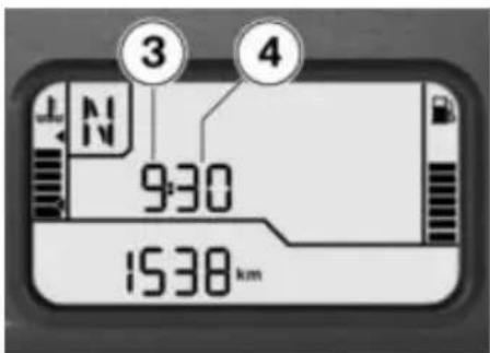 BMW R 1200 GS (2012) - Ρύθμιση ρολογιού - 3