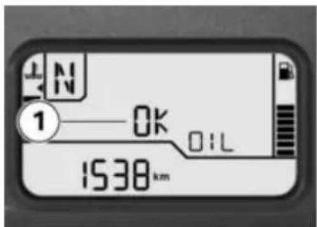 BMW R 1200 GS (2012) - Υπόδειξη στάθμης λαδιού - 1