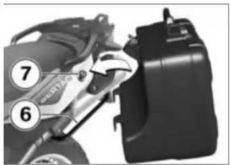 BMW G 650 GS Sertao (2014) - การปรับตั้งปริมาตรความจุ ของกล่องสัมภาระ - 5