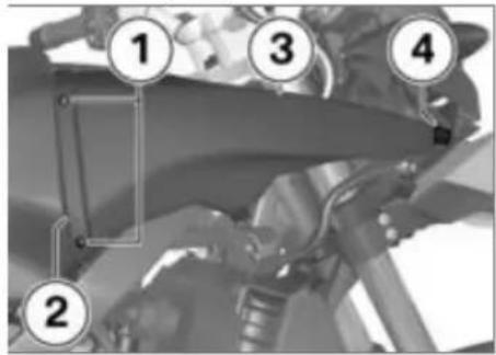 BMW G 650 GS Sertao (2014) - เครื่องกรองอากาศ การเปลี่ยนส่วนประกอบเครื่อง กรองอากาศ - 1
