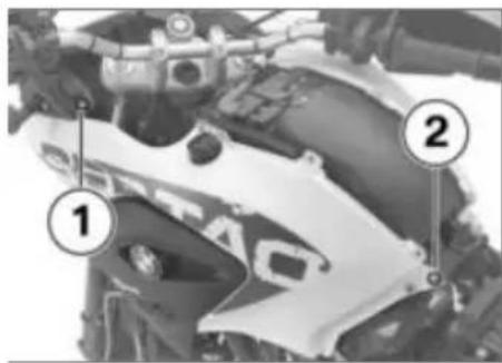 BMW G 650 GS Sertao (2014) - การถอดแผงครอบข้างตัวรถ ด้านช้าย - 1