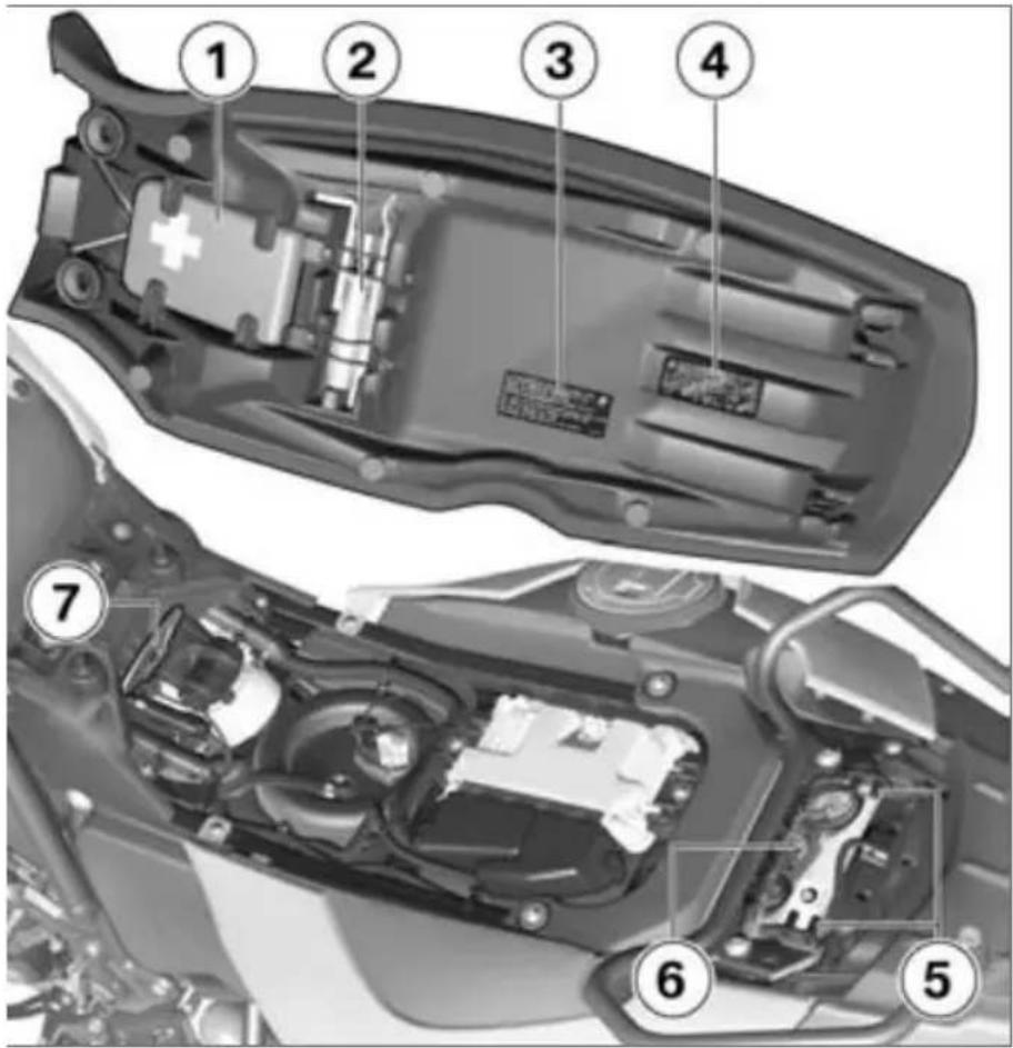 BMW F 650 GS (2009) - シート下 - 1
