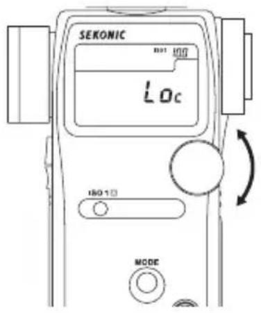 SEKONIC DigitalMaster L758Cine - Molette de sélection pour le verrouillage/déverrouillage - 1