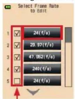 SEKONIC LiteMaster Pro L478DR - 6-6-5. Édition de la fréquence d/images - 1