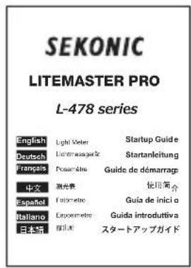 SEKONIC LiteMaster Pro L478DR - URL: www.sekonic.com/support/instructionmanualuserguidedownload.aspx - 1