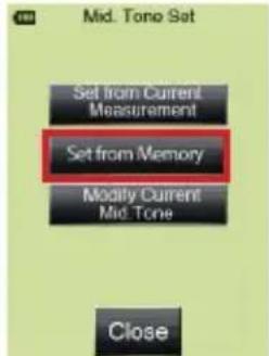 SEKONIC LiteMaster Pro L478DR - 6-2-2. Réglage d'une valeur mémorisée en tant que Mid. Tone - 1