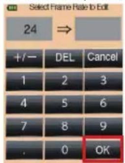 SEKONIC LiteMaster Pro L478DR - 6-6-5. Édition de la fréquence d/images - 2