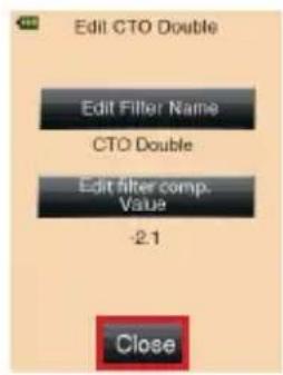 SEKONIC LiteMaster Pro L478DR - 6-6-7. Édition du nom de filtré - 4