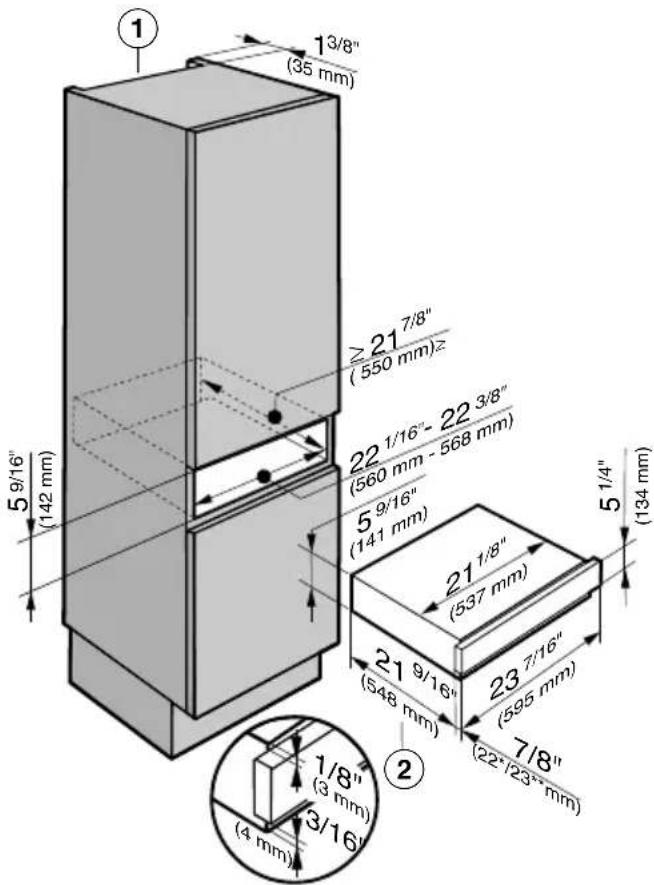 MIELE EVS 6114 - Encastrement dans une armoire haute - 1