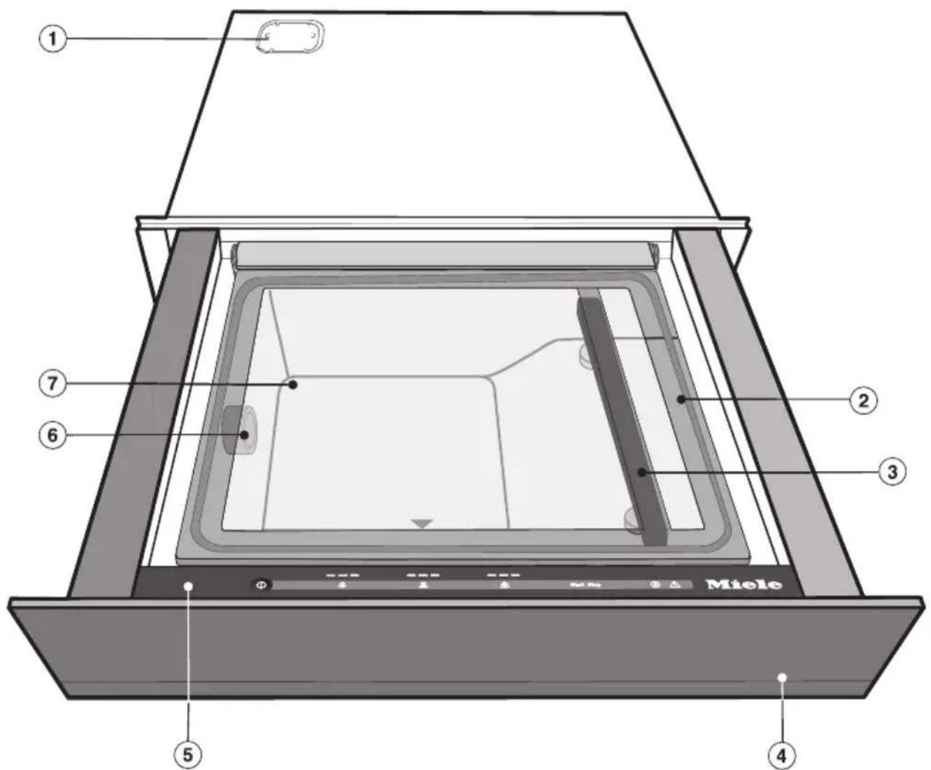 MIELE EVS 6114 - Vue du tiroir - 1