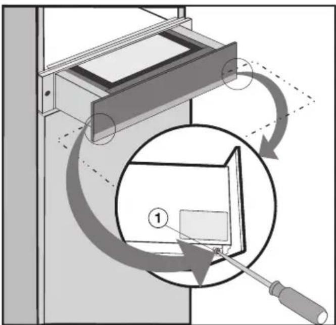 MIELE EVS 6114 - Ajustement de la façade du tiroir - 1