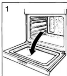 INDESIT FM 10.B - How to remove the oven door - 1