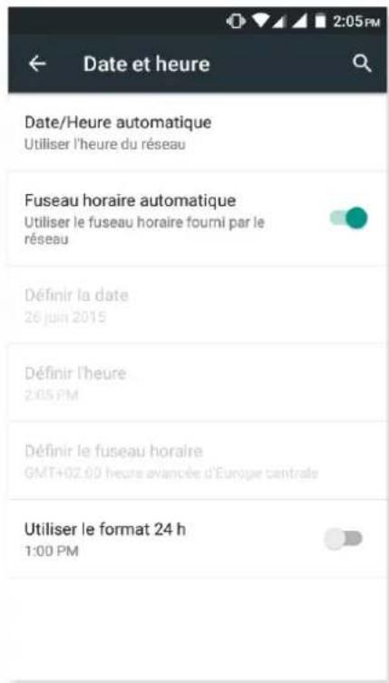 bq Aquaris M4.5 - DATE ET HEURE - 1