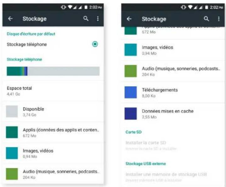 bq Aquaris M4.5 - STOCKAGE - 1