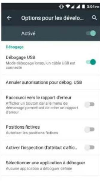 bq Aquaris M4.5 - } OPTIONS POUR LES DÉVELOPPEURS - 2