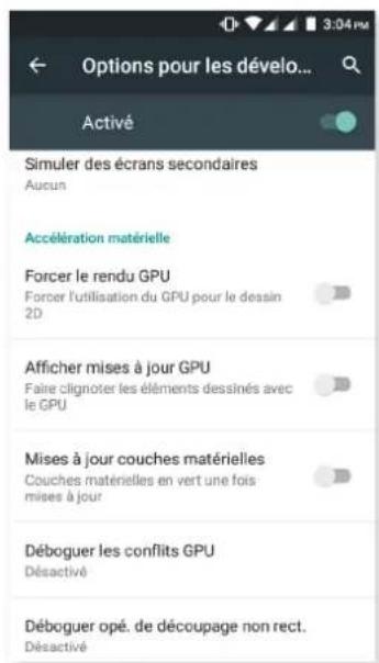 bq Aquaris M4.5 - } OPTIONS POUR LES DÉVELOPPEURS - 3