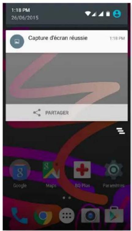 bq Aquaris M4.5 - Barre de notifications et d'vis - 1