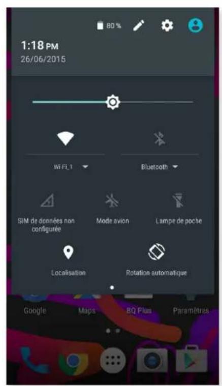 bq Aquaris M4.5 - Barre de notifications et d'vis - 2