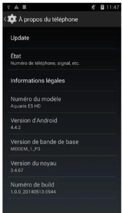 bq Aquaris E5 FHD - Options pour les développpeurs - 2