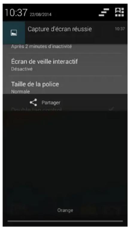 bq Aquaris E5 FHD - Barre de notifications et d'avertissements - 1