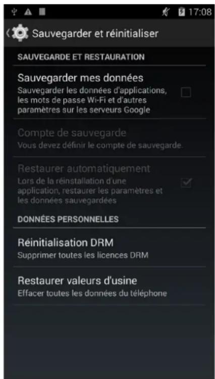 bq Aquaris E5 FHD - Sauvegarder et réinitialiser - 1