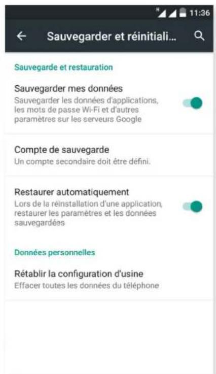 bq Aquaris M5.5 - SAUVEGARDER ET REINITIALISER - 1
