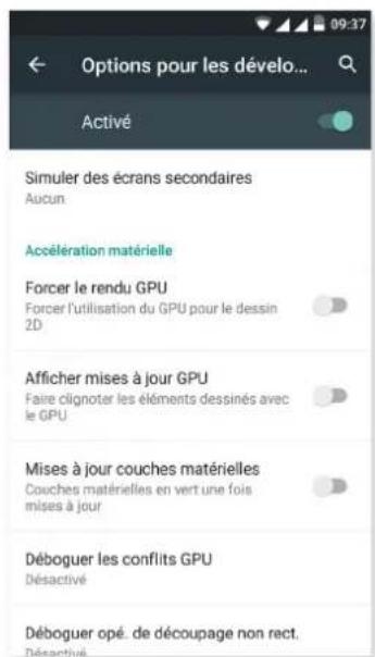 bq Aquaris M5.5 - } OPTIONS POUR LES DÉVELOPPEURS - 3