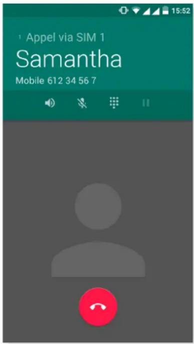bq Aquaris M5.5 - Options disponibles pendant une conversation téléphonique - 1