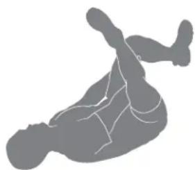 BOWFLEX Max Trainer M5i - Étirement au sol, pied sur la cuisse (Figure du « 4 » couchée) - 1