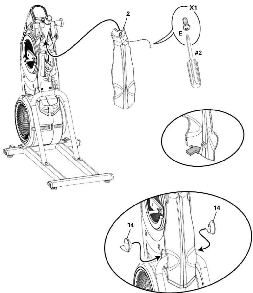 BOWFLEX Max Trainer M5i - Arrimez le cache arrière et les capuchons au châssis - 1