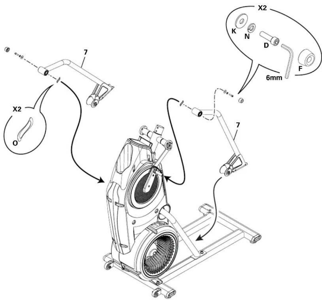 BOWFLEX Max Trainer M5i - Arrimez les tiges au châssis - 2