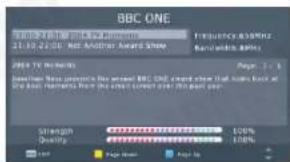 August DTV905 - Information des Chaines - 2