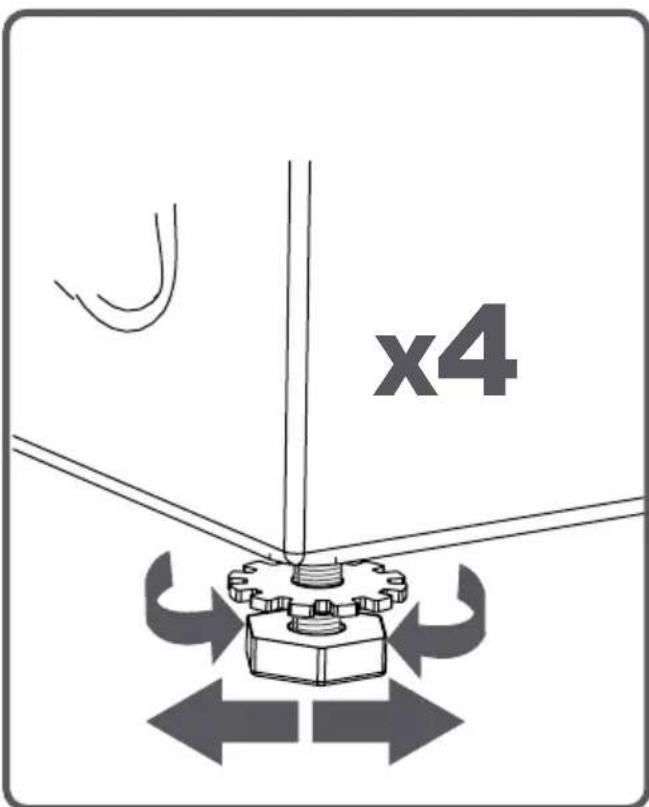 AYA ALF0602 - CHAPITRE -3 : INSTALLATION DE VOTRE LAVE-LINGE REGLAGE DES PIEDS - 1